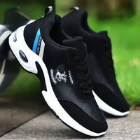 Brand Men’s Sneakers Versatile Air Cushion Running Shoes Men Platform Leather Vulcanized Shoes Breathable Men Casual