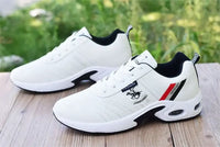 Brand Men’s Sneakers Versatile Air Cushion Running Shoes Men Platform Leather Vulcanized Shoes Breathable Men Casual