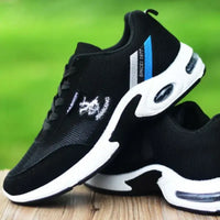 Brand Men’s Sneakers Versatile Air Cushion Running Shoes Men Platform Leather Vulcanized Shoes Breathable Men Casual