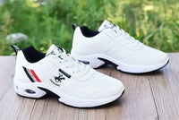 Brand Men’s Sneakers Versatile Air Cushion Running Shoes Men Platform Leather Vulcanized Shoes Breathable Men Casual