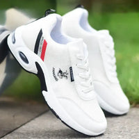 Brand Men’s Sneakers Versatile Air Cushion Running Shoes Men Platform Leather Vulcanized Shoes Breathable Men Casual