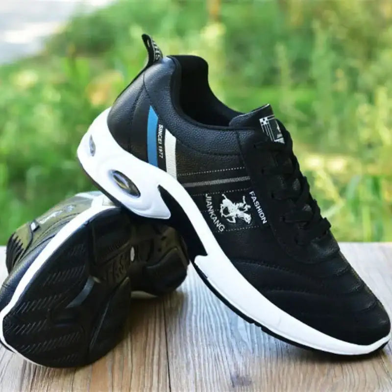 Brand Men’s Sneakers Versatile Air Cushion Running Shoes Men Platform Leather Vulcanized Shoes Breathable Men Casual
