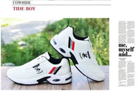 Brand Men’s Sneakers Versatile Air Cushion Running Shoes Men Platform Leather Vulcanized Shoes Breathable Men Casual