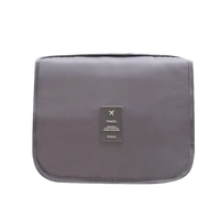 Gray travel toiletry bag.