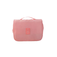 Pink travel toiletry bag.