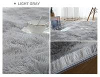 VIKAMA Living Room Silk Hair Carpet Bedroom Coffee Table Rug Wholesale Gradient Bedroom Shaggy Bedside Rugs Home