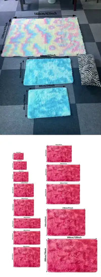 VIKAMA Living Room Silk Hair Carpet Bedroom Coffee Table Rug Wholesale Gradient Bedroom Shaggy Bedside Rugs Home
