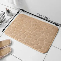 VIKAMA Pebble Embossed Entryway Mat—Absorbent Non - Slip & Minimalist Design for Bathroom Doorstep & Home Decor