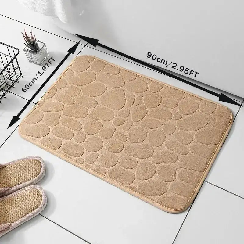 VIKAMA Pebble Mat: Stylish, Absorbent, Non-Slip Entryway