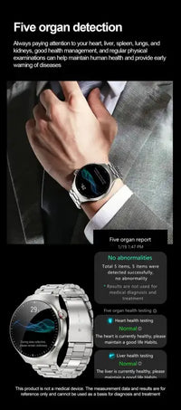 2025New Health Expert Smart Watch Blood Pressure Blood Lipid Uric Acid ECG + PPG Body Temperature Bluetooth Call Health