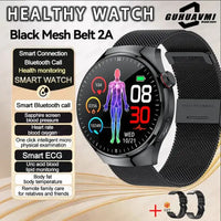 2025New Health Expert Smart Watch Blood Pressure Blood Lipid Uric Acid ECG + PPG Body Temperature Bluetooth Call Health