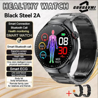 2025New Health Expert Smart Watch Blood Pressure Blood Lipid Uric Acid ECG + PPG Body Temperature Bluetooth Call Health