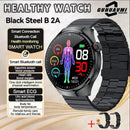 2025New Health Expert Smart Watch Blood Pressure Blood Lipid Uric Acid ECG + PPG Body Temperature Bluetooth Call Health