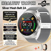 2025New Health Expert Smart Watch Blood Pressure Blood Lipid Uric Acid ECG + PPG Body Temperature Bluetooth Call Health
