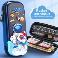 Leather Pencil Case Box - Astronaut Rocket