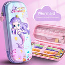 Leather Pencil Case Box - Crown Mermaid