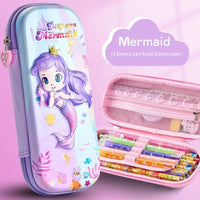 Leather Pencil Case Box - Crown Mermaid