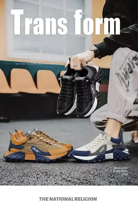 Hot Sale Men’s Running Shoes High Quality Sneakers Fashion Breathable Mens Vulcanized Shoes Outdoor Platform Men Casual