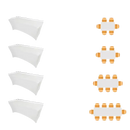 Table size guide for Wacky Black Spandex Table and Stretchfit Table Cover Fiesta