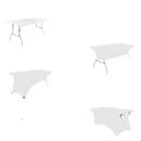 Image showing stretchfit table cover fitting instructions for trendy black spandex table cover