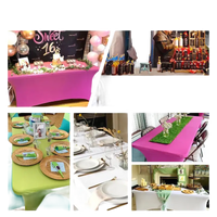 Black spandex table in various settings with Wacky Black Spandex Table and Stretchfit Table Cover Fiesta 2pack 6ft spandex