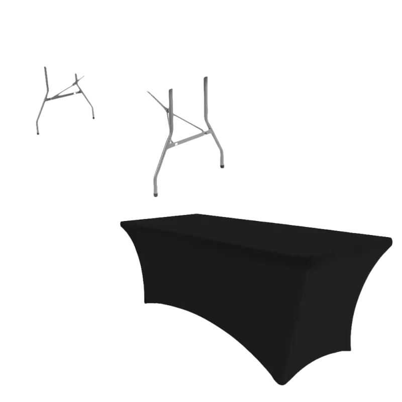 Wacky Black Spandex Table and Stretchfit Table Cover Fiesta