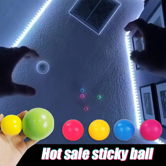 Sticky Squash Stress Ball - Wall Bounce Fun! 🧲