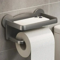 Punch Free Wall Mounted Tissue Storage Rack Paper Roll Shelf Holder Restroom Box Shelve Multi Functional Phone