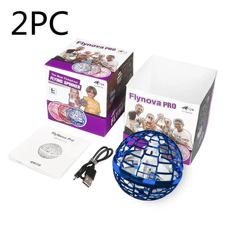 LED Flying Spinner Ball - Boomerang Fun for All! - A 2PC