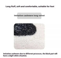VIKAMA Fresh and Simple Wave Edge Shaped Rug Soft and Comfortable Sofa Mattress Bedside Rug Easy Care Cloakroom