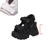 Black platform sandals.