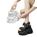 Platform wedge sandals.