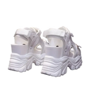 White platform sandals.