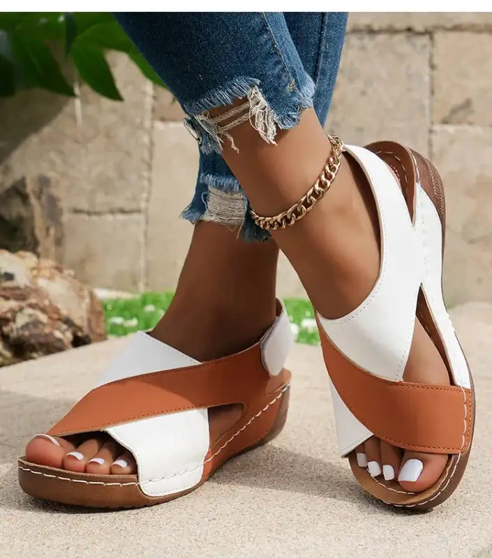 Woman Summer Sandals Shoes Fashion Wedge Shoes Woman Comfortable Women’s Sandals Retro Non-Slip Footwear Women Sandal