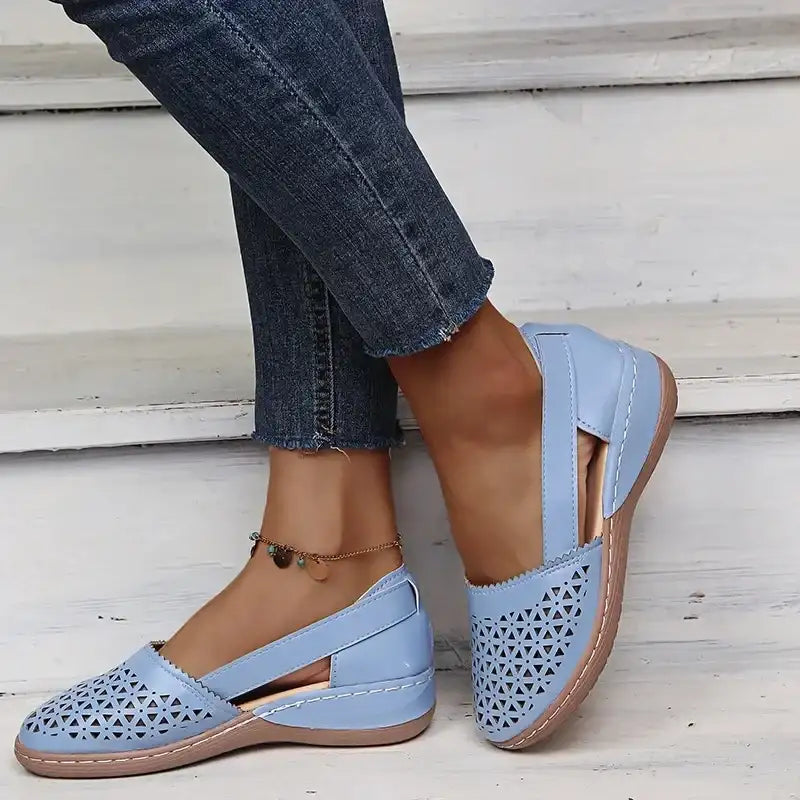 2023 New Women Wedges Sandals Hollow Out Vintage Woman Shoes Slip on Casual Sewing Ladies Sandal Female Summer Zapatos