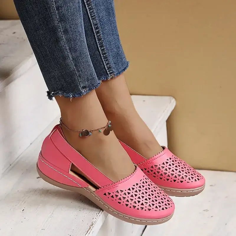 2023 New Women Wedges Sandals Hollow Out Vintage Woman Shoes Slip on Casual Sewing Ladies Sandal Female Summer Zapatos