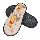 Custom Winnie Pooh Bear Manga House Slippers Women Cozy Memory Foam Slip On Hotel Slipper Shoes