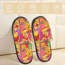 Custom Winnie Pooh Bear Manga House Slippers Women Cozy Memory Foam Slip On Hotel Slipper Shoes