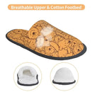 Custom Winnie Pooh Bear Manga House Slippers Women Cozy Memory Foam Slip On Hotel Slipper Shoes
