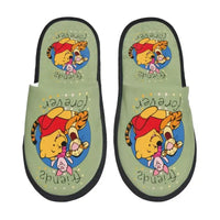Custom Winnie Pooh Bear Manga House Slippers Women Cozy Memory Foam Slip On Hotel Slipper Shoes