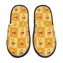 Custom Winnie Pooh Bear Manga House Slippers Women Cozy Memory Foam Slip On Hotel Slipper Shoes
