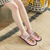 Custom Winnie Pooh Bear Manga House Slippers Women Cozy Memory Foam Slip On Hotel Slipper Shoes