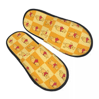 Custom Winnie Pooh Bear Manga House Slippers Women Cozy Memory Foam Slip On Hotel Slipper Shoes - 3 / M