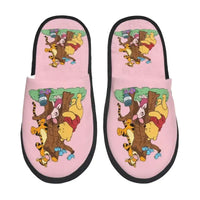 Custom Winnie Pooh Bear Manga House Slippers Women Cozy Memory Foam Slip On Hotel Slipper Shoes