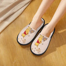 Custom Winnie Pooh Bear Manga House Slippers Women Cozy Memory Foam Slip On Hotel Slipper Shoes