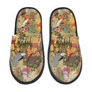 Custom Winnie Pooh Bear Manga House Slippers Women Cozy Memory Foam Slip On Hotel Slipper Shoes