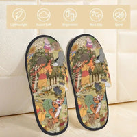 Custom Winnie Pooh Bear Manga House Slippers Women Cozy Memory Foam Slip On Hotel Slipper Shoes