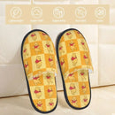 Custom Winnie Pooh Bear Manga House Slippers Women Cozy Memory Foam Slip On Hotel Slipper Shoes