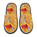 Custom Winnie Pooh Bear Manga House Slippers Women Cozy Memory Foam Slip On Hotel Slipper Shoes