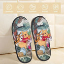 Custom Winnie Pooh Bear Manga House Slippers Women Cozy Memory Foam Slip On Hotel Slipper Shoes